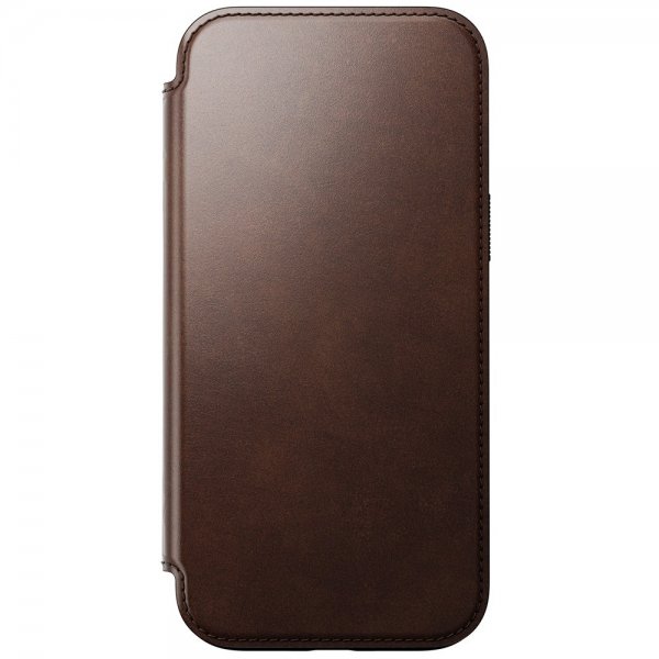 Nomad iPhone 16 Pro Max Modern læderfolie, Horween Rustik Brun