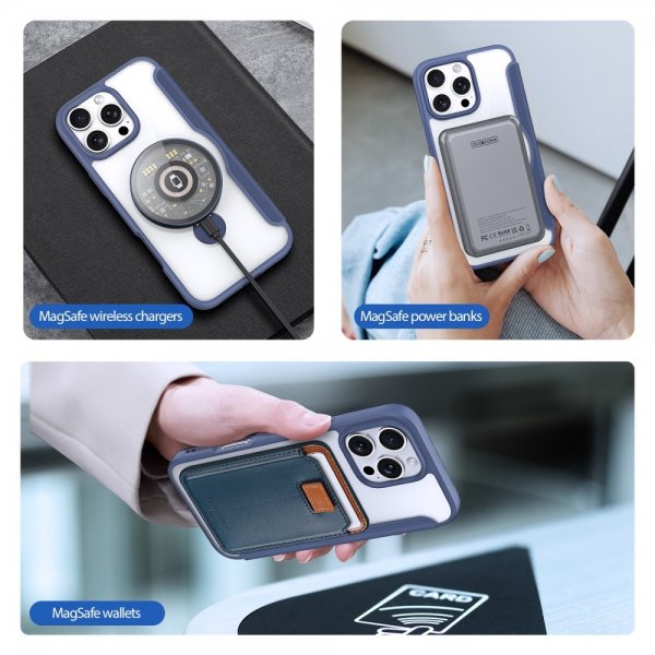 Dux Ducis iPhone 16 Pro Max Cover Skin X Pro Series Kickstand MagSafe Blå