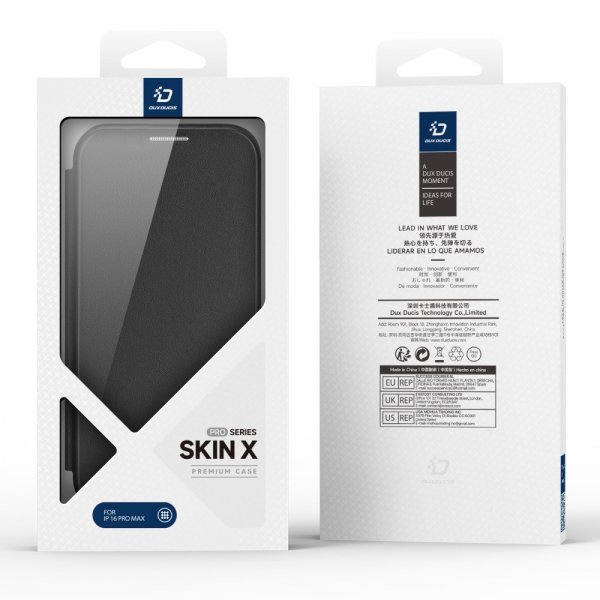 Dux Ducis iPhone 16 Pro Max Cover Skin X Pro Series Kickstand MagSafe Sort