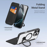 Dux Ducis iPhone 16 Pro Max Cover Skin X Pro Series Kickstand MagSafe Sort