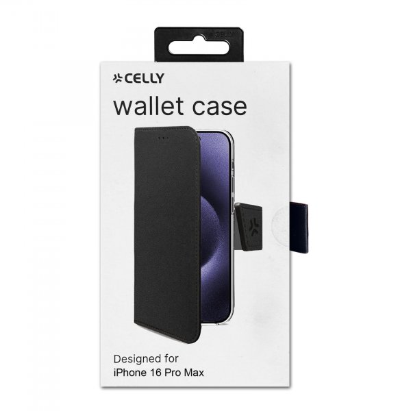 Celly iPhone 16 Pro Max Cover Wally Wallet Case Sort