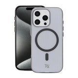 Rvelon iPhone 16 Pro Max Cover Bølget MagSafe Grå