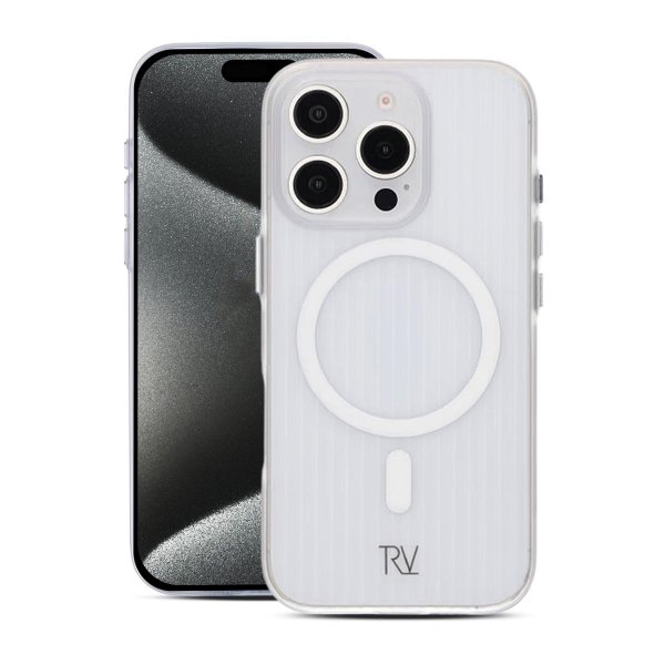 Rvelon iPhone 16 Pro Max Cover Bølget MagSafe Transparent