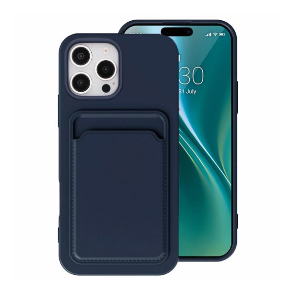 iPhone 16 Pro Max Cover Kortholder Blå