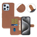 Rvelon iPhone 16 Pro Max Etui Magnetisk Aftageligt Cover Brun