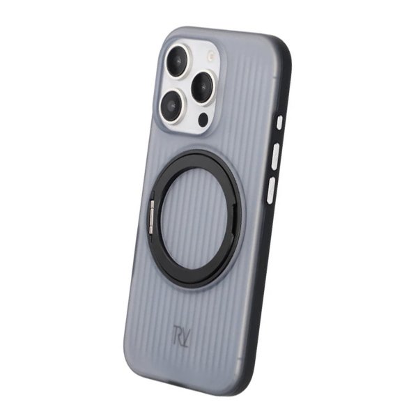 Rvelon iPhone 16 Pro Max Cover Drejeligt MagSafe Stander Sort