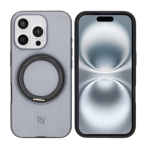 Rvelon iPhone 16 Pro Max Cover Drejeligt MagSafe Stander Sort