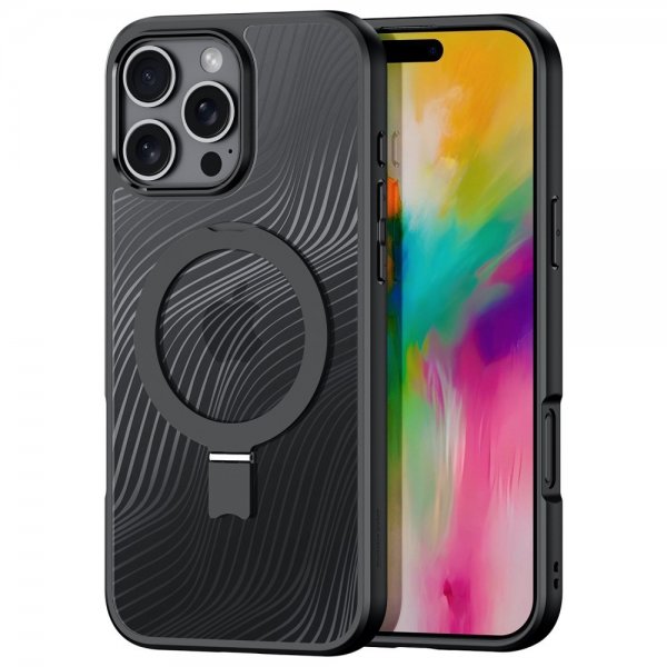 Dux Ducis iPhone 16 Pro Max Cover Aimo Series MagSafe Kickstand Sort