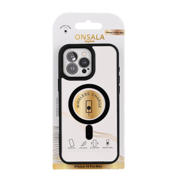 Onsala iPhone 16 Pro Max Cover Bumper MagSeries Transparent Sort