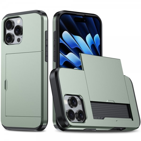 iPhone 16 Pro Max Cover Card Slide Grøn