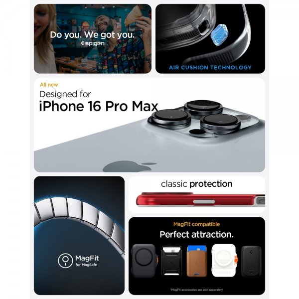 Spigen iPhone 16 Pro Max Cover Classic C1 MagFit Ruby