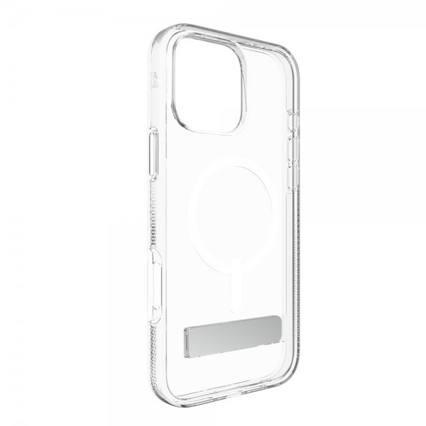 ZAGG iPhone 16 Pro Max Cover Crystal Palace Snap Kickstand Transparent