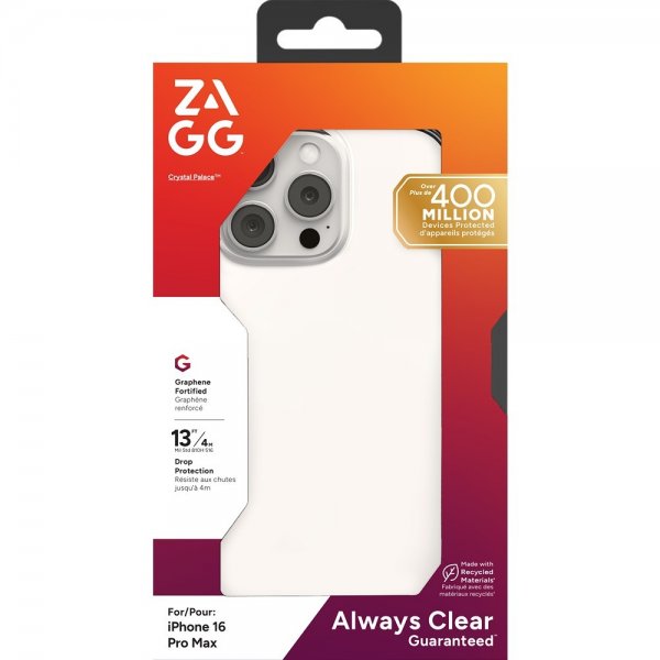 ZAGG iPhone 16 Pro Max Cover Crystal Palace Transparent