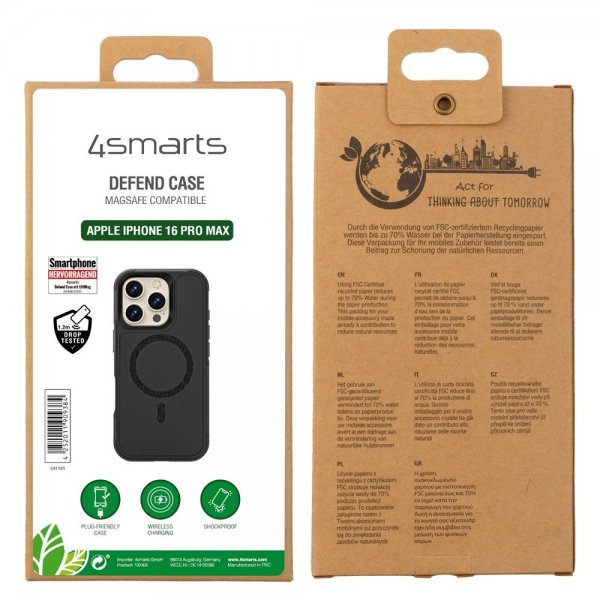 4smarts iPhone 16 Pro Max Cover Defend Case Ultimag Sort