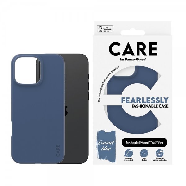 CARE by PanzerGlass iPhone 16 Pro Max Cover Moderne Blå