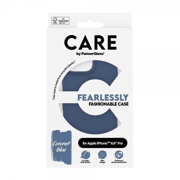 CARE by PanzerGlass iPhone 16 Pro Max Cover Moderne Blå