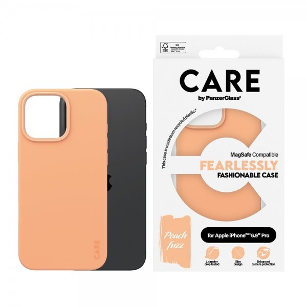 CARE by PanzerGlass iPhone 16 Pro Max Cover Fashionable MagSafe Peachy