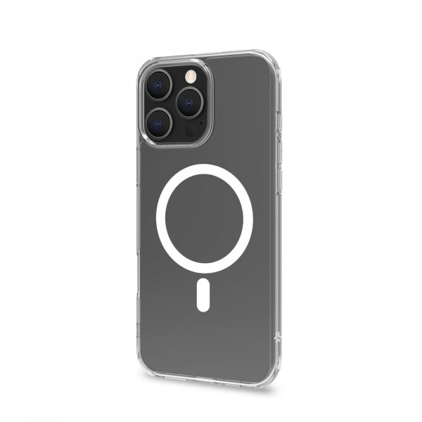 Celly iPhone 16 Pro Max Cover GELSKINMAG MagSafe Transparent Hvid