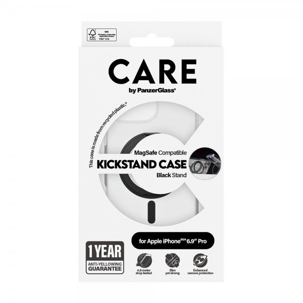 CARE by PanzerGlass iPhone 16 Pro Max Cover Kickstand MagSafe Sort