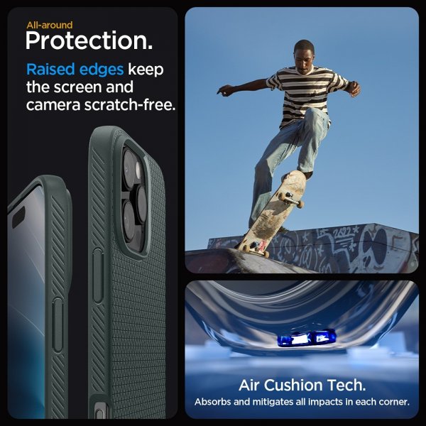 Spigen iPhone 16 Pro Max Cover Liquid Air Abyss Green