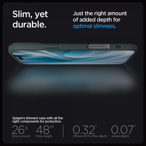 Spigen iPhone 16 Pro Max Cover Liquid Air Abyss Green