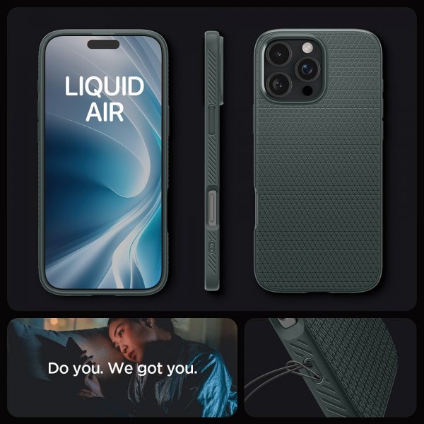 Spigen iPhone 16 Pro Max Cover Liquid Air Abyss Green