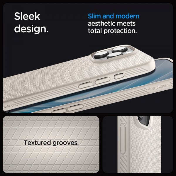 Spigen iPhone 16 Pro Max Cover Liquid Air Natural Titanium