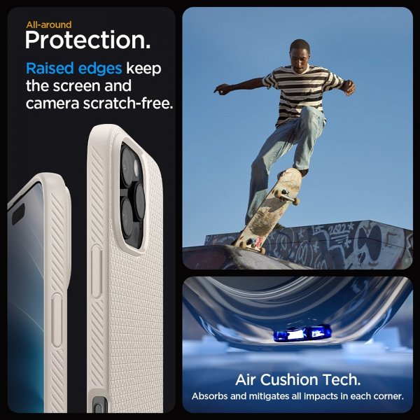 Spigen iPhone 16 Pro Max Cover Liquid Air Natural Titanium