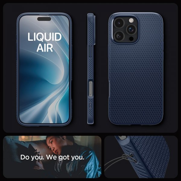 Spigen iPhone 16 Pro Max Cover Liquid Air Navy Blue