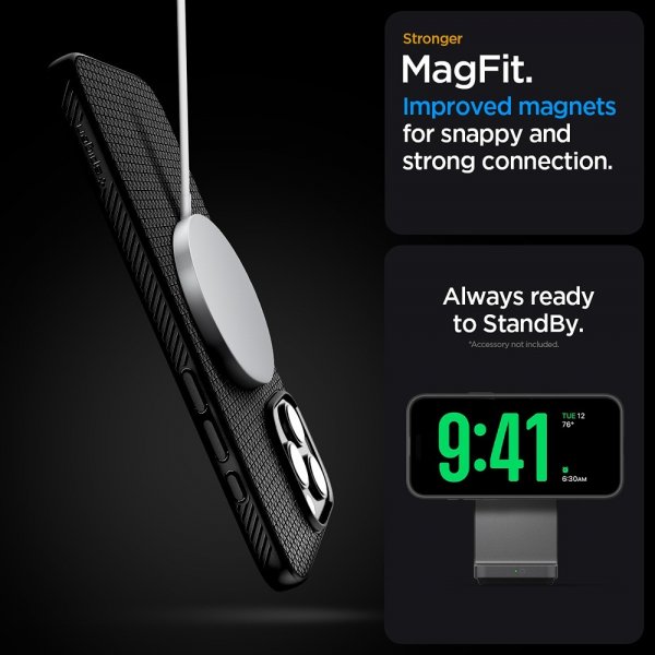 Spigen iPhone 16 Pro Max Cover Liquid Air T MagFit Mat Sort