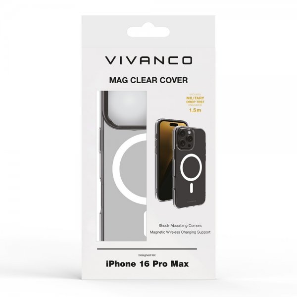 Vivanco iPhone 16 Pro Max Cover Mag Clear Transparent