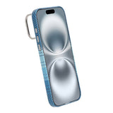 iPhone 16 Pro Max Cover Foldbart Stativ MagSafe Stribet Blå