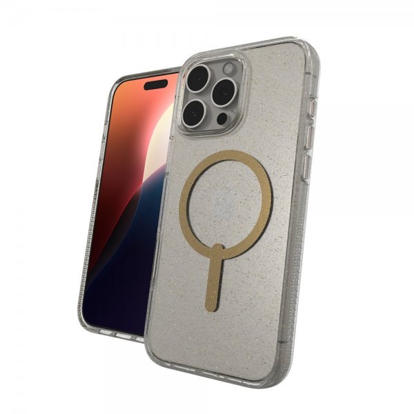 ZAGG iPhone 16 Pro Max Cover Milan Snap Gold Glitter