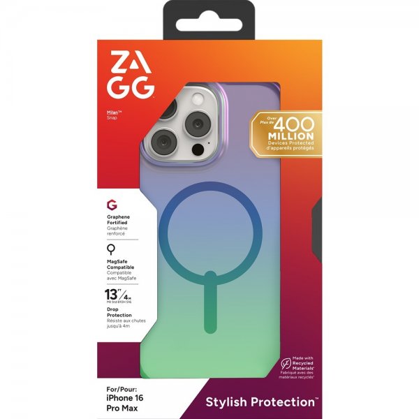 ZAGG iPhone 16 Pro Max Cover Milan Snap Raven Feather