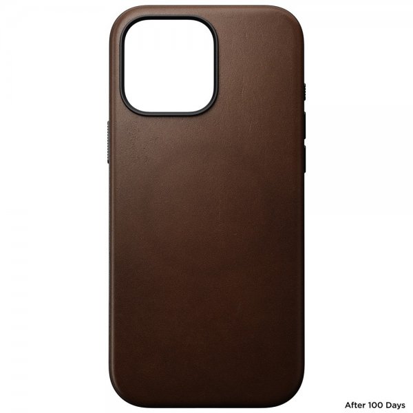 Nomad iPhone 16 Pro Max Cover Modern Leather Case Brun