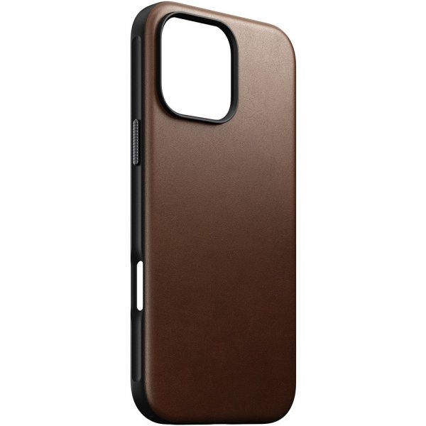 Nomad iPhone 16 Pro Max Cover Modern Leather Case Brun