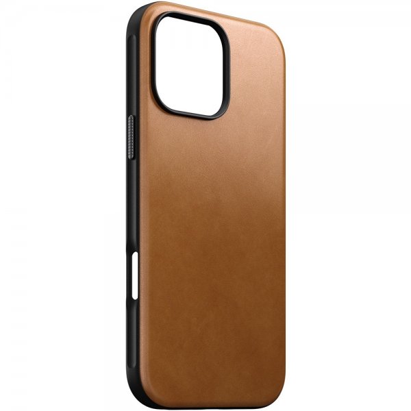 Nomad iPhone 16 Pro Max Cover Modern Leather Case English Tan