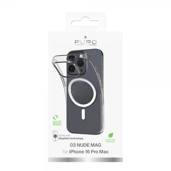 Puro iPhone 16 Pro Max Cover Nude Mag Transparent