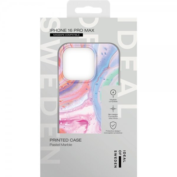 Ideal of Sweden iPhone 16 Pro Max Cover Printed Case MagSafe Pastel Marble