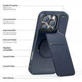 Dux Ducis iPhone 16 Pro Max Cover Rafi II Series MagSafe Blå