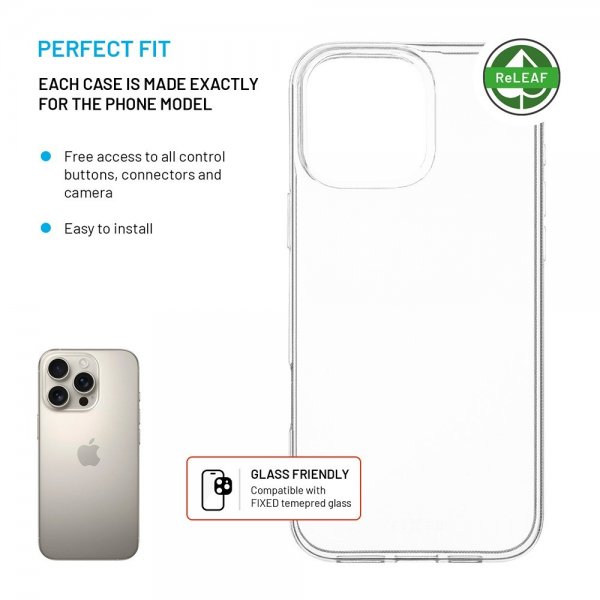 Fixed iPhone 16 Pro Max Cover ReStory Transparent