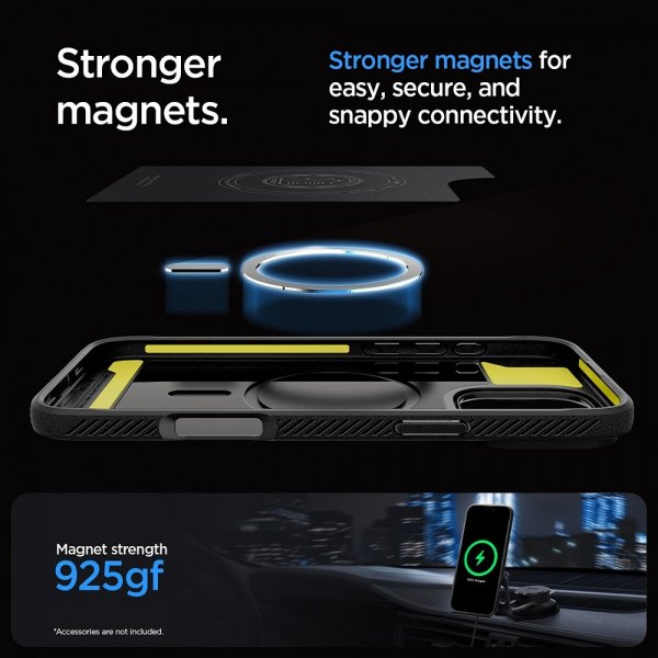 Spigen iPhone 16 Pro Max Cover Rugged Armor MagFit Grå