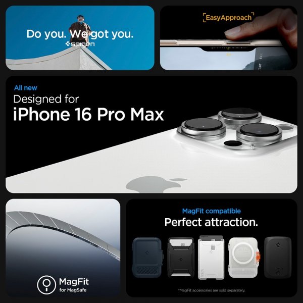 Spigen iPhone 16 Pro Max Cover Thin Fit T MagFit Klar Hvid