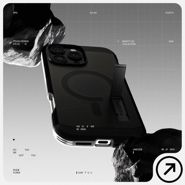 Spigen iPhone 16 Pro Max Cover Tough Armor MagFit Frost Black