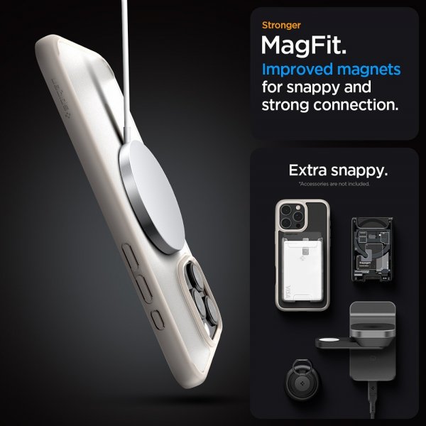 Spigen iPhone 16 Pro Max Cover Ultra Hybrid MagFit Frost Natural Titanium