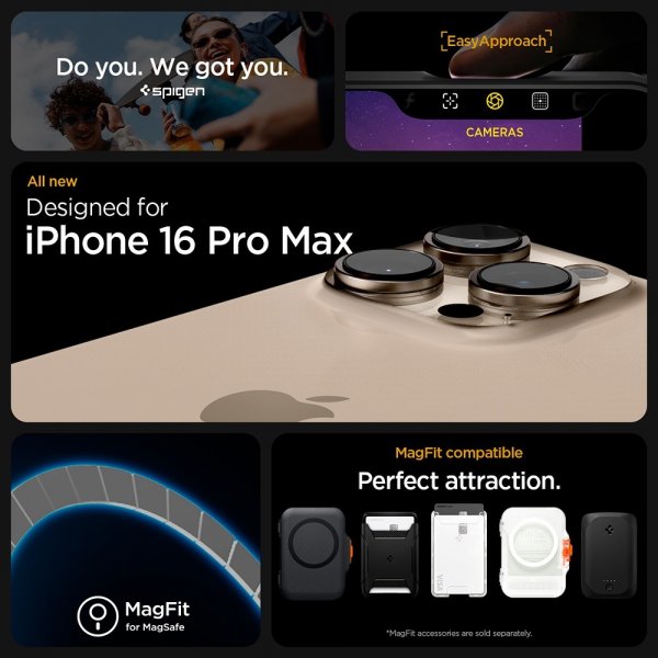 Spigen iPhone 16 Pro Max Cover Ultra Hybrid MagFit Frost Natural Titanium