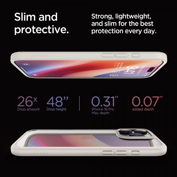 Spigen iPhone 16 Pro Max Cover Ultra Hybrid Natural Titanium