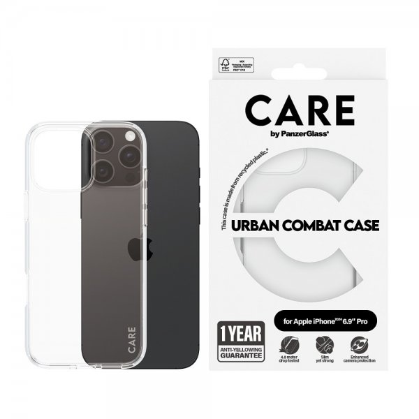 CARE by PanzerGlass iPhone 16 Pro Max Cover Urban Combat Transparent