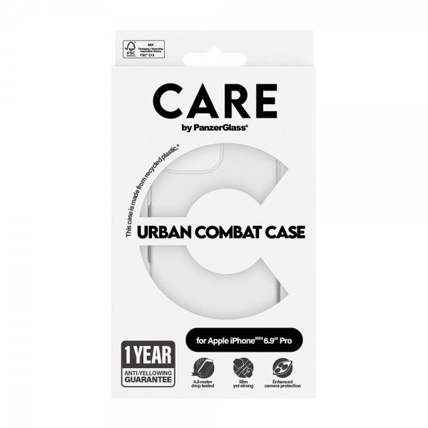 CARE by PanzerGlass iPhone 16 Pro Max Cover Urban Combat Transparent