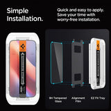 Spigen iPhone 16 Pro Max/iPhone 17 Pro Max Skærmbeskyttelse GLAS.tR EZ Fit 2-pak
